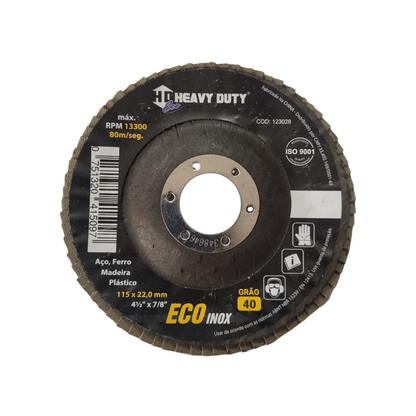 Disco Flap Ecoinox Fibra Cônico - Heavy Duty