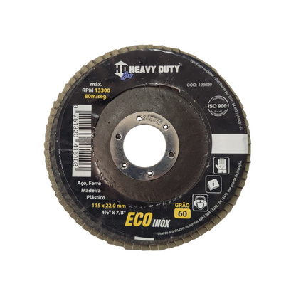 Disco Flap Ecoinox Fibra Cônico - Heavy Duty