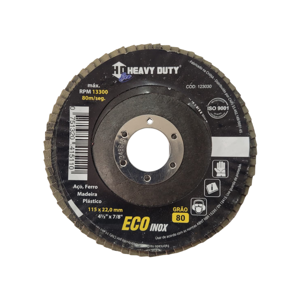Disco Flap Ecoinox Fibra Cônico - Heavy Duty