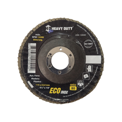 Disco Flap Ecoinox Fibra Cônico - Heavy Duty