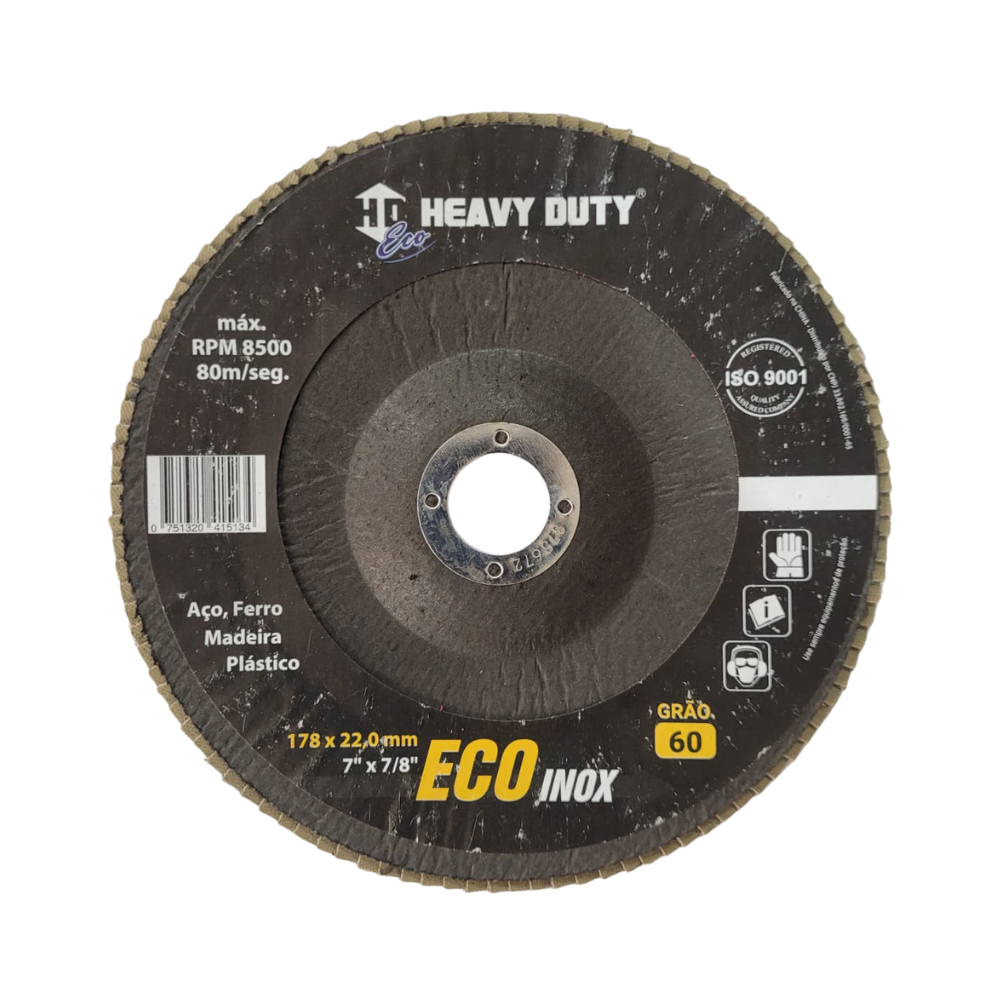 Disco Flap Ecoinox Fibra Cônico - Heavy Duty
