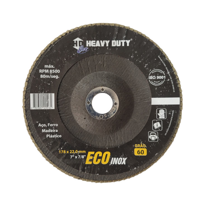 Disco Flap Ecoinox Fibra Cônico - Heavy Duty
