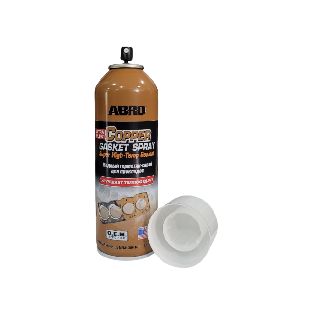 Spray Cobre Junta Cabeçote Escape Admissão Abro Copper Gasket 380ml - Abro