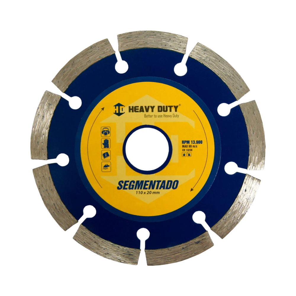 Disco Diamantado Segmentado 110 x 20mm - Heavy Duty