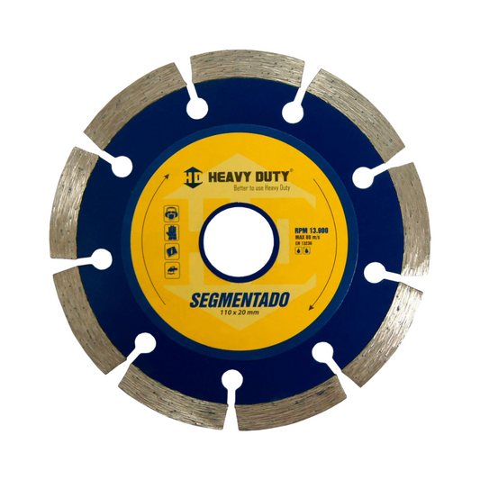 Disco Diamantado Segmentado 110 x 20mm - Heavy Duty