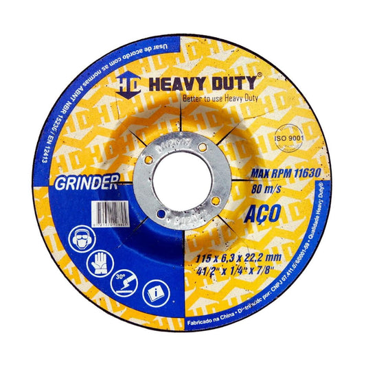 Disco de Desbaste Grinder 115 X 6,3 X 22,2mm - Heavy Duty