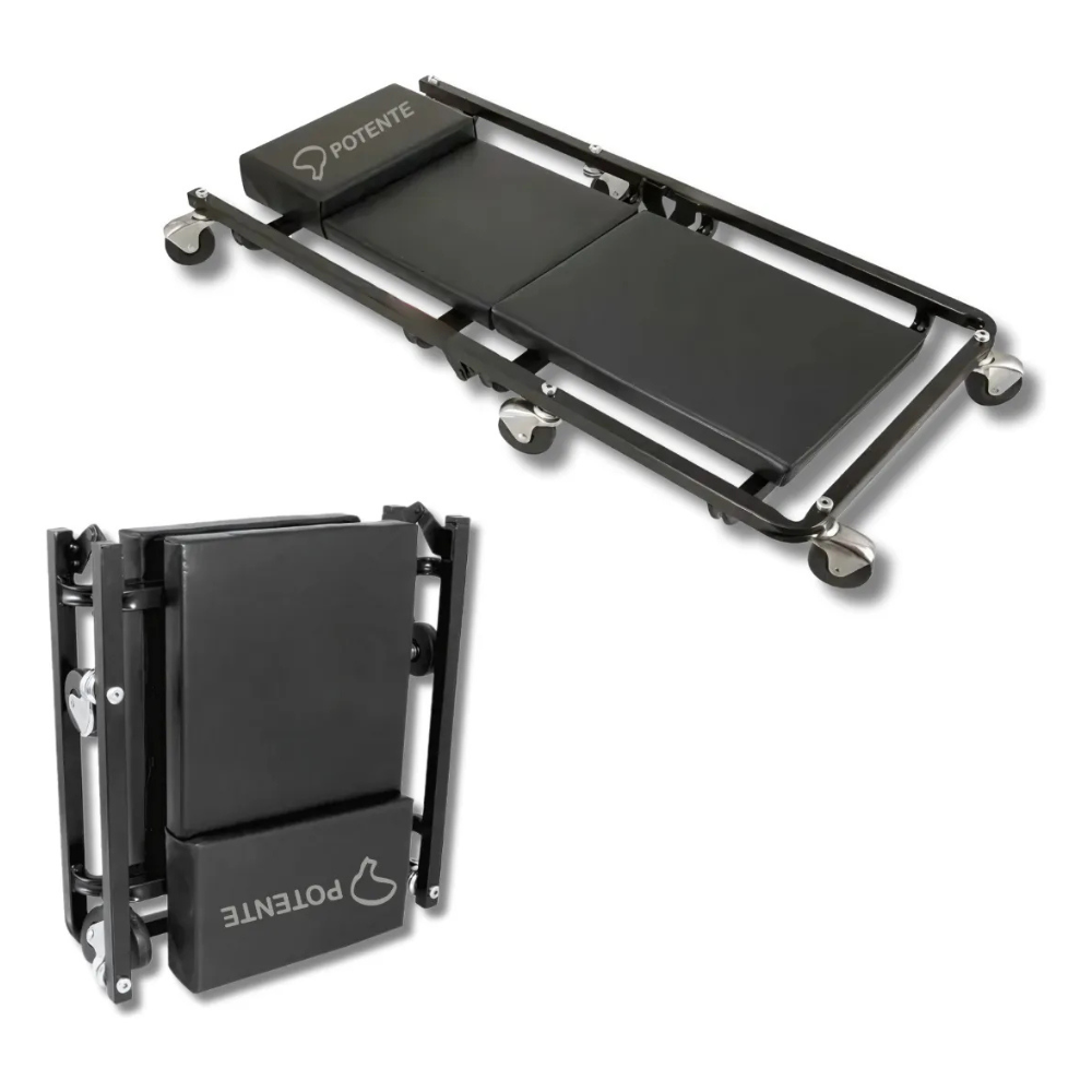 Carro Tipo Esteira Dobrável Cor Preta - Potente Brasil