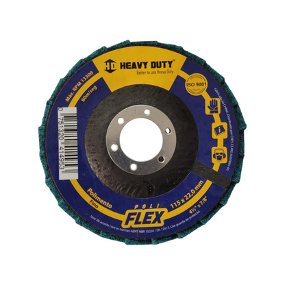 Disco Poliflex Manta Abrasiva Grossa / Fina 4.1/2 Pol. - Heavy Duty