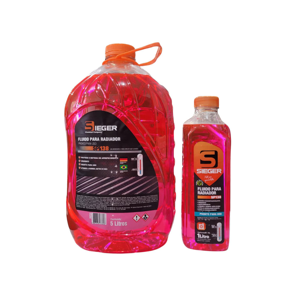 Fluido Para Radiador Pronto Para Uso Orgânico Rosa SP138 - Sieger
