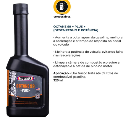 Aditivo Combustível Octane99 Desempenho Potencia Wynns 325ml