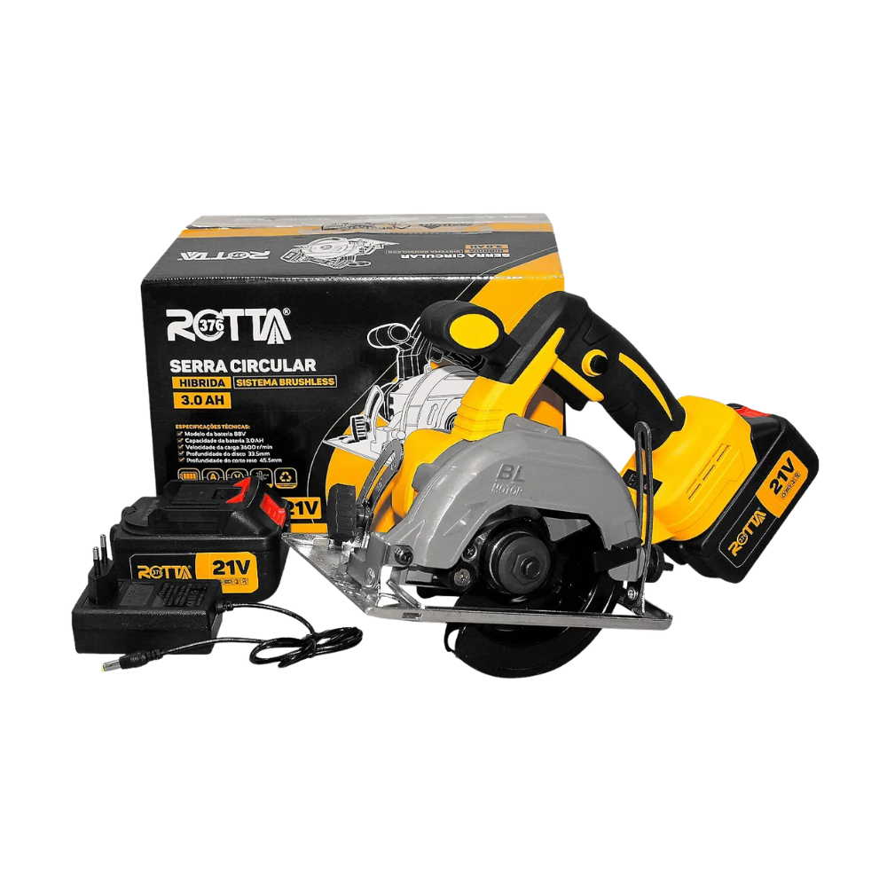 Serra Circular 125mm A Bateria Li-ion 3.0ah 21v Rotta376