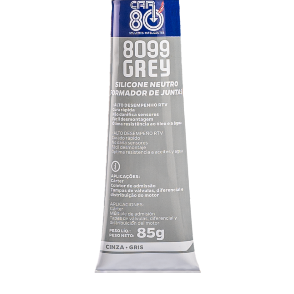 Silicone Neutro de Alta Temperatura Grey 85g - Car 80